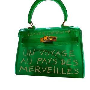 Green Transparent Handbag